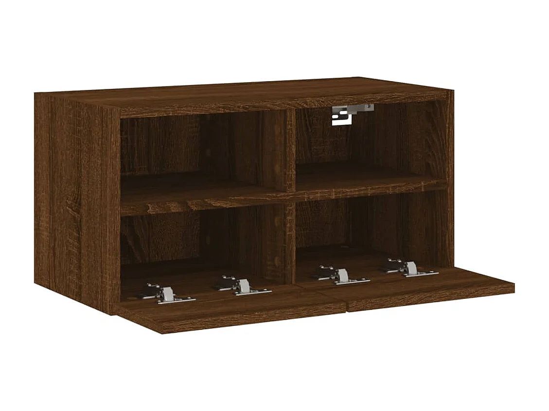 Meuble TV mural chêne marron 60x30x30 cm bois d'ingénierie