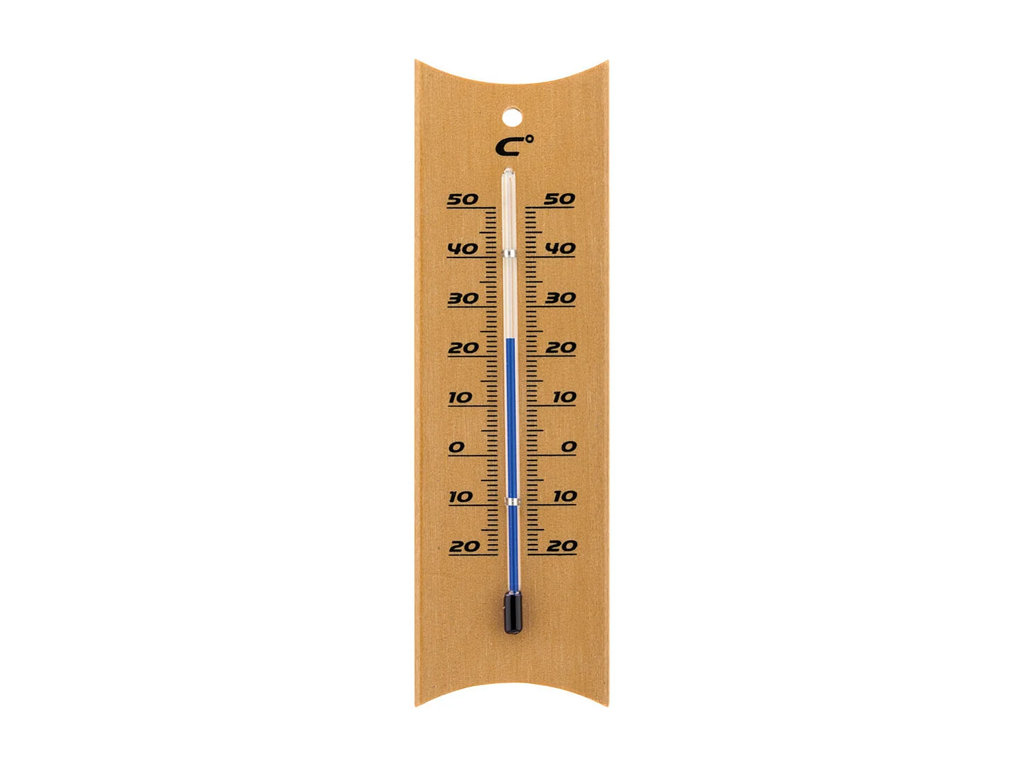 Klassisches Alkoholthermometer in Braun - Weiß - Otio