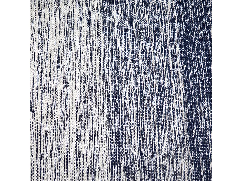 Tapis 140 x 200 cm coton brodé avec dégradé de bleu vieilli – SAPHIR