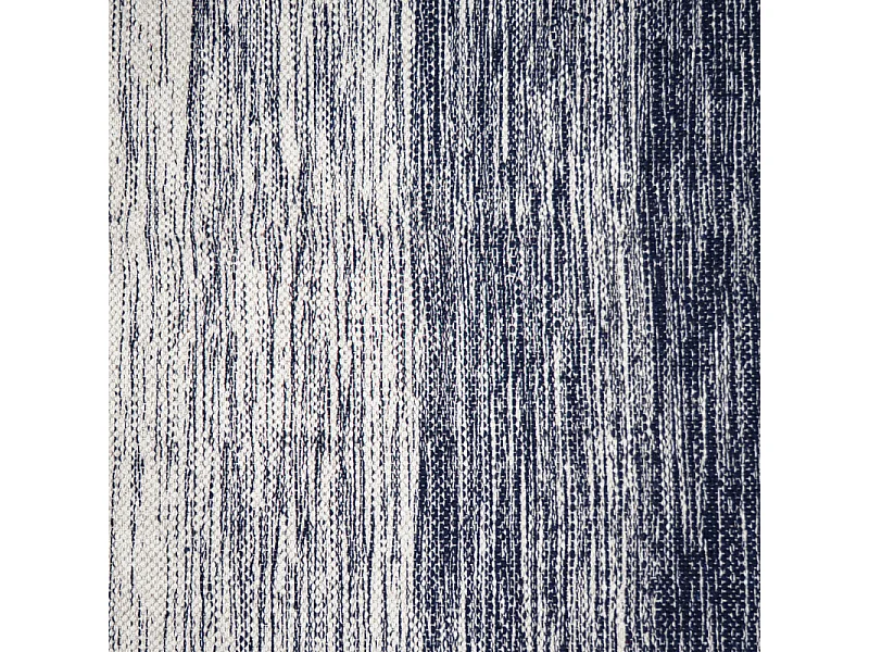 Tapis 120 x 180 cm coton brodé avec dégradé de bleu vieilli – SAPHIR