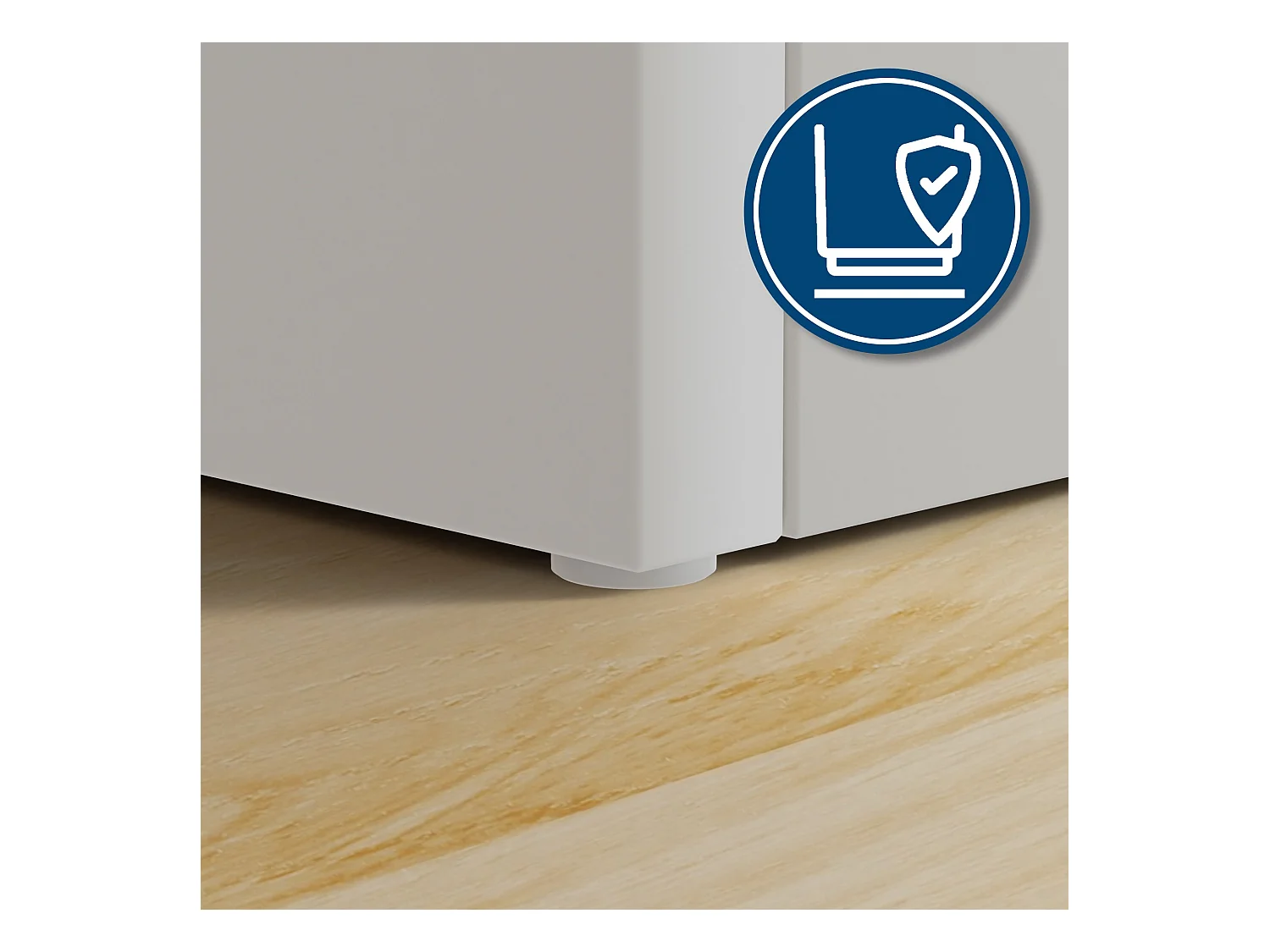 Coiffeuse - carré - Bois - 110 x 49 cm - Blanc - Lerona