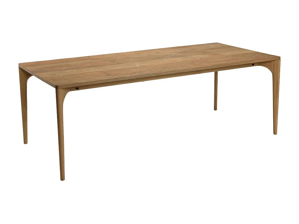 MAXENCE - Table à manger rectangulaire 220x100cm en bois teck recyclé