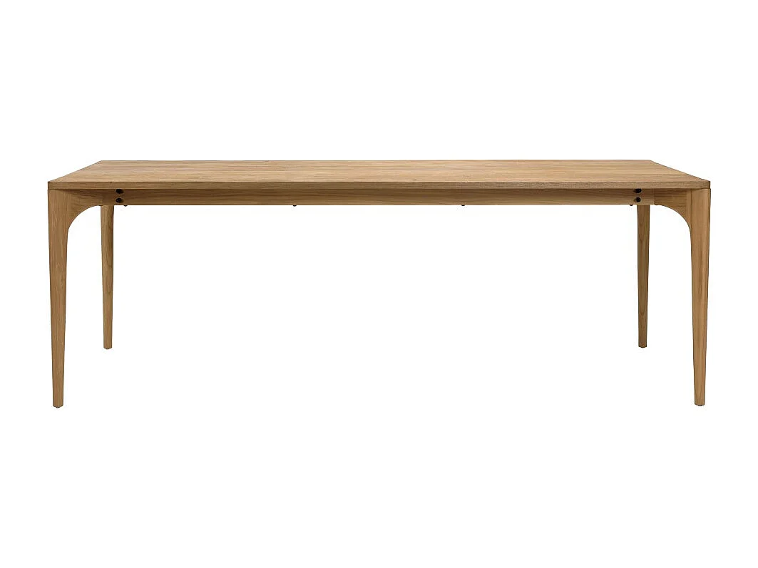 MAXENCE - Table à manger rectangulaire 220x100cm en bois teck recyclé