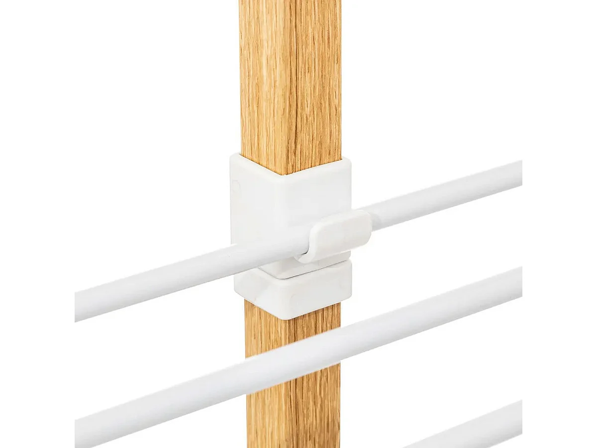 Étendoir à Linge à Roulettes "Tour" 40m Naturel