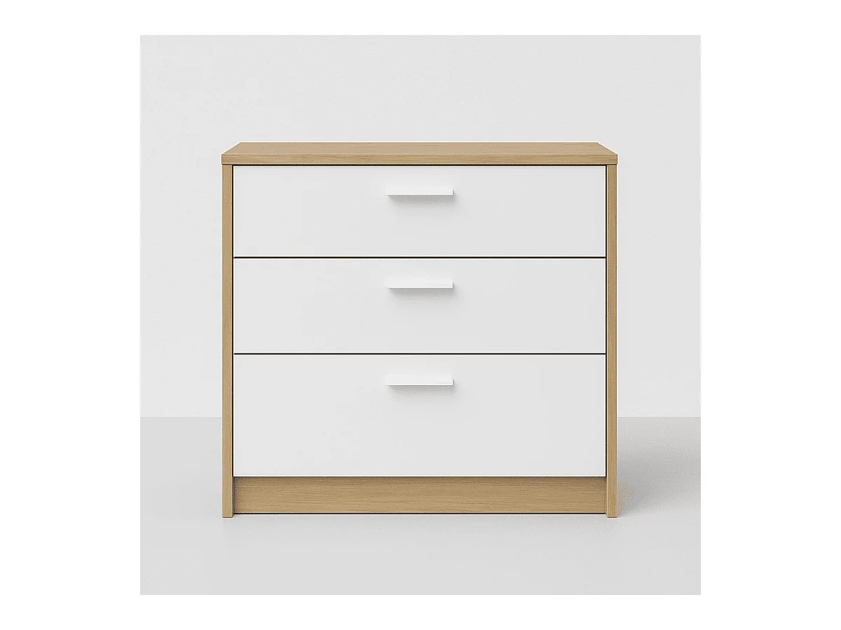 Cómoda 3 cajones con escritorio extensible L81 a 130 cm - KOMMO