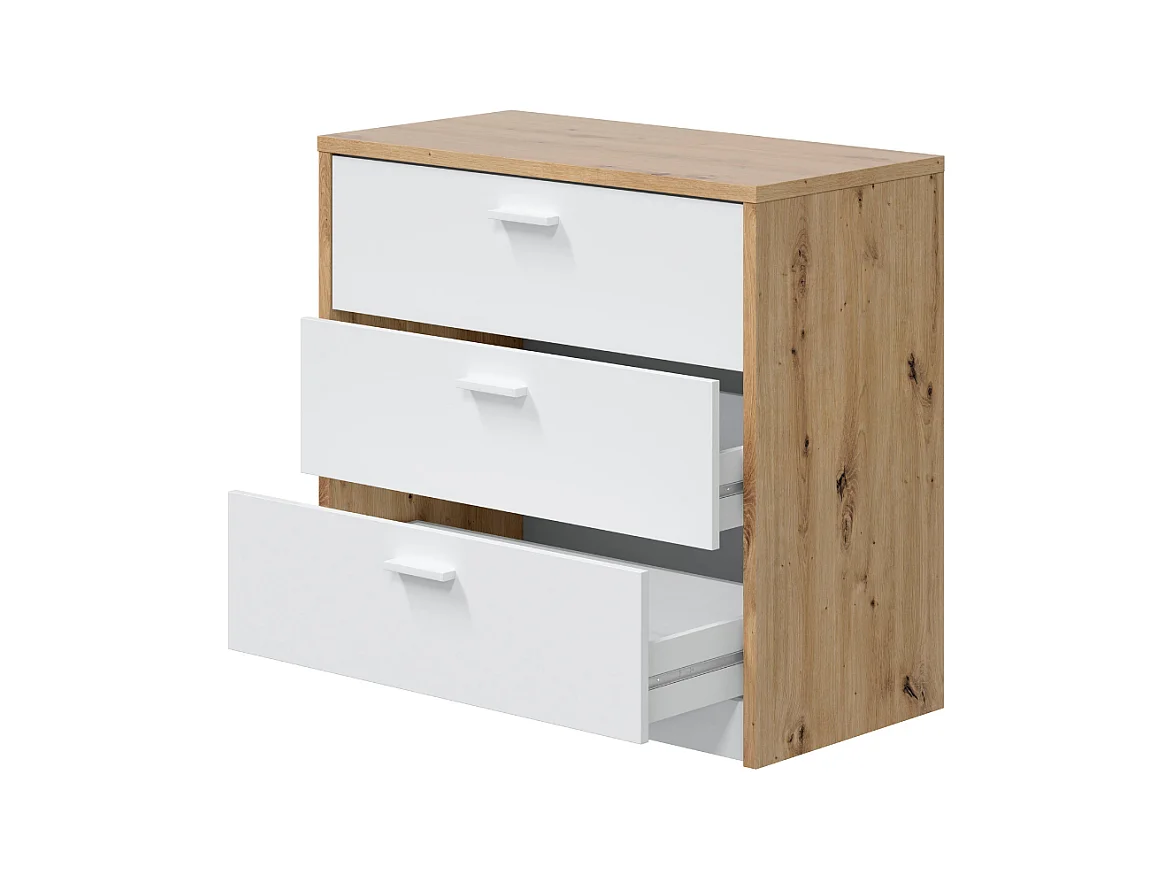 Cómoda 3 cajones con escritorio extensible L81 a 130 cm - KOMMO