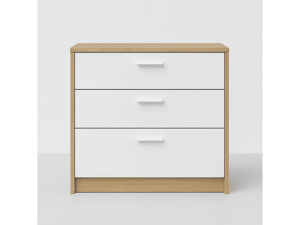 Commode 3 tiroirs avec bureau extensible L81 à 130 cm - KOMMO