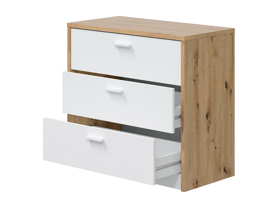 Commode 3 tiroirs avec bureau extensible L81 à 130 cm - KOMMO