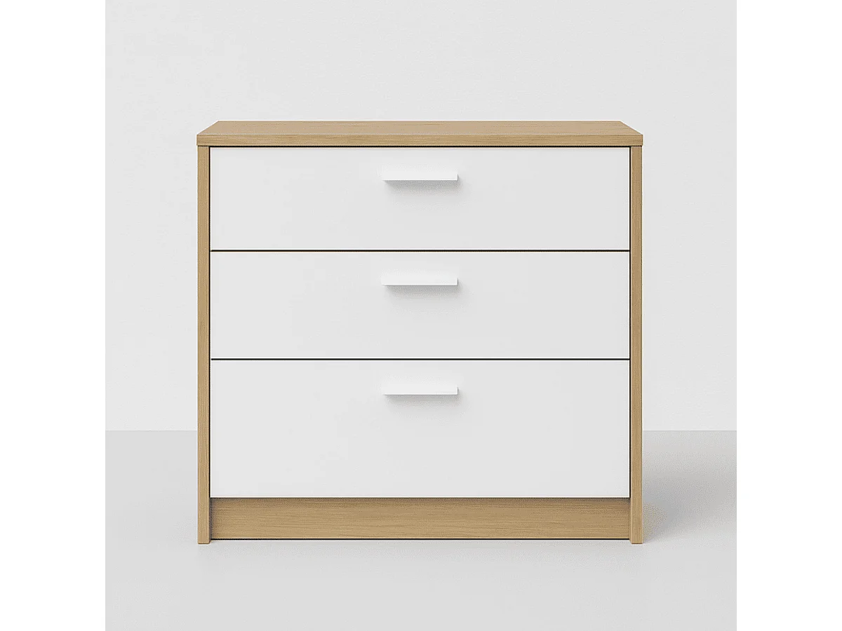 Comò 3 cassetti con scrivania estensibile L81 a 130 cm - KOMMO