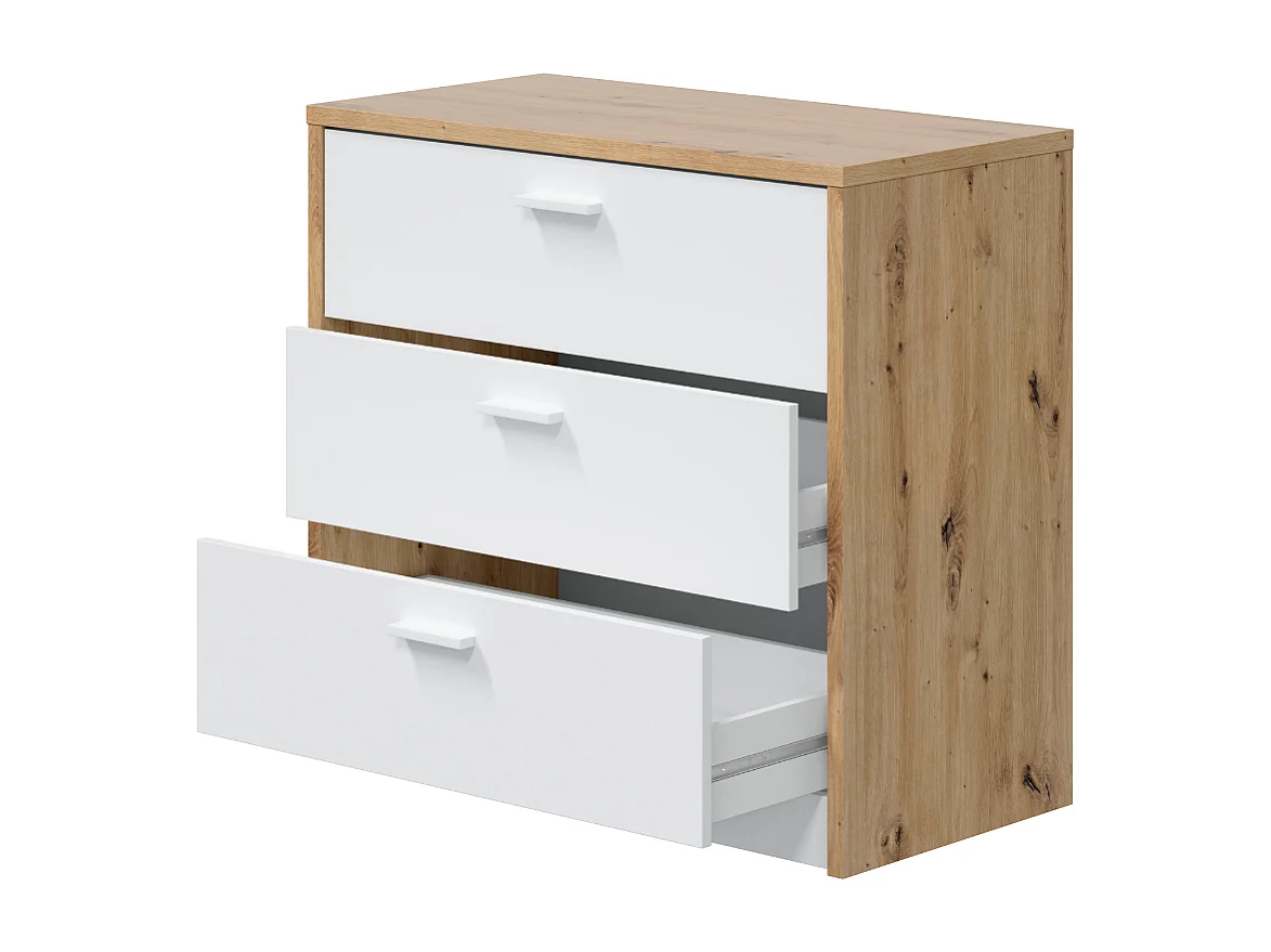 Comò 3 cassetti con scrivania estensibile L81 a 130 cm - KOMMO