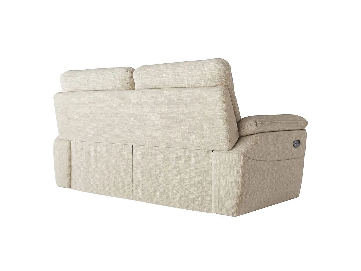 Canapé relax 3 places en tissu 3D beige ROSS 200x100x102 cm