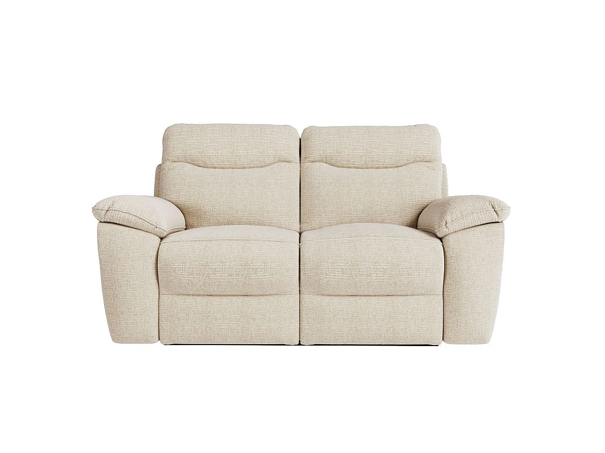 Canapé relax 2 places en tissu 3D beige ROSS 160x100x102 cm