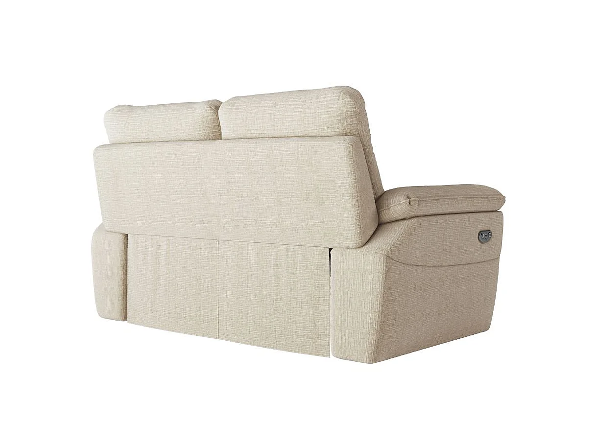 Canapé relax 2 places en tissu 3D beige ROSS 160x100x102 cm