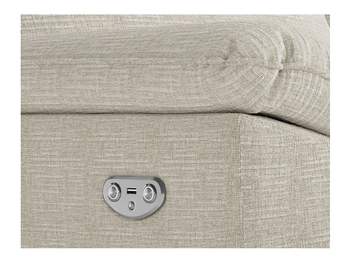Canapé relax 2 places en tissu 3D beige ROSS 160x100x102 cm