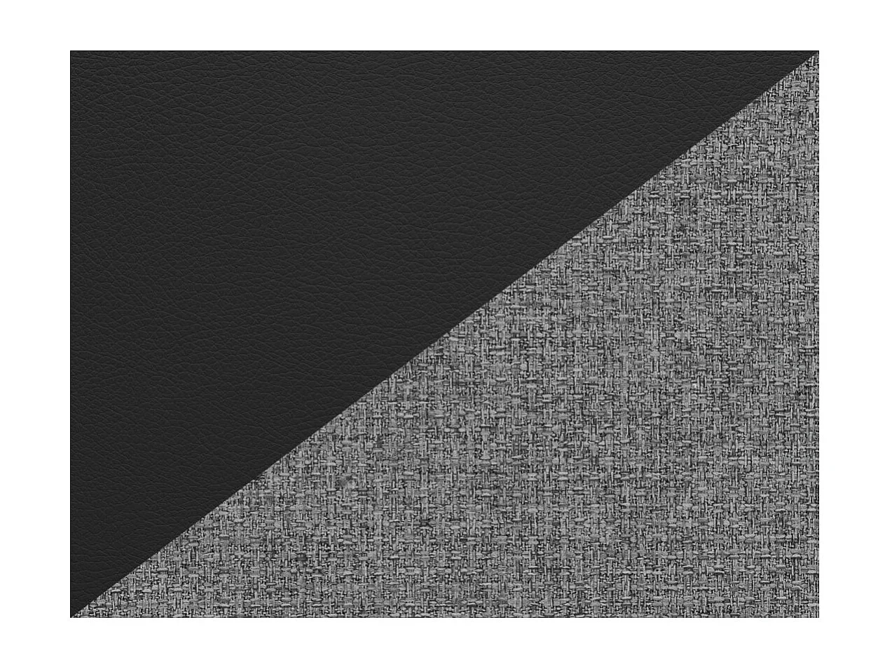 Canapé de relaxation manuel Ross 2 places en tissu et simili - Noir/Gris - L160 x P100 x H102cm - Loungitude