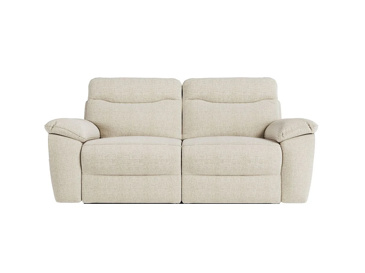 Canapé relax 3 places en tissu 3D beige ROSS 200x100x102 cm