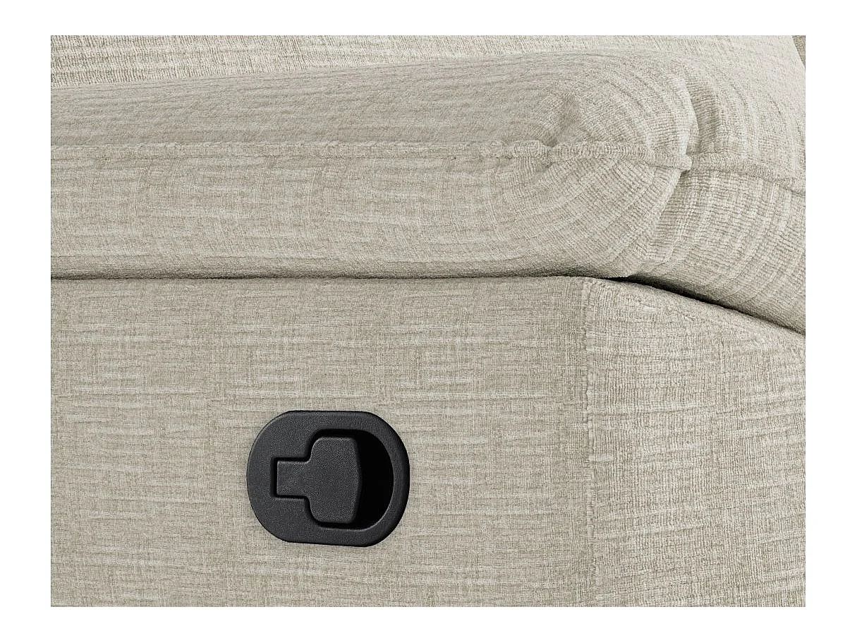 Canapé relax 3 places en tissu 3D beige ROSS 200x100x102 cm