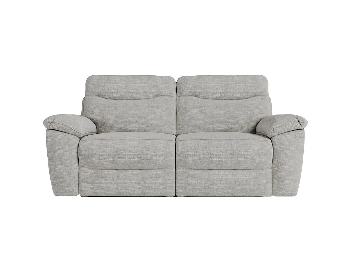 Canapé relax 3 places en tissu 3D gris clair ROSS 200x100x102 cm