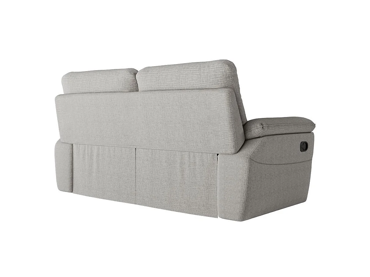 Canapé relax 3 places en tissu 3D gris clair ROSS 200x100x102 cm
