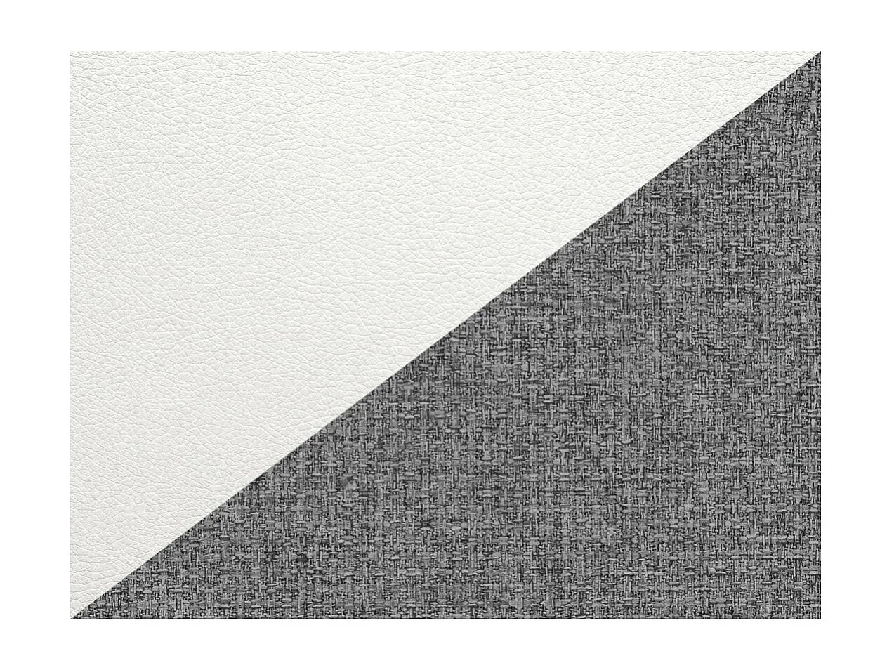 Canapé de relaxation manuel Ross 2 places en tissu et simili - Blanc/Gris - L160 x P100 x H102cm - Loungitude