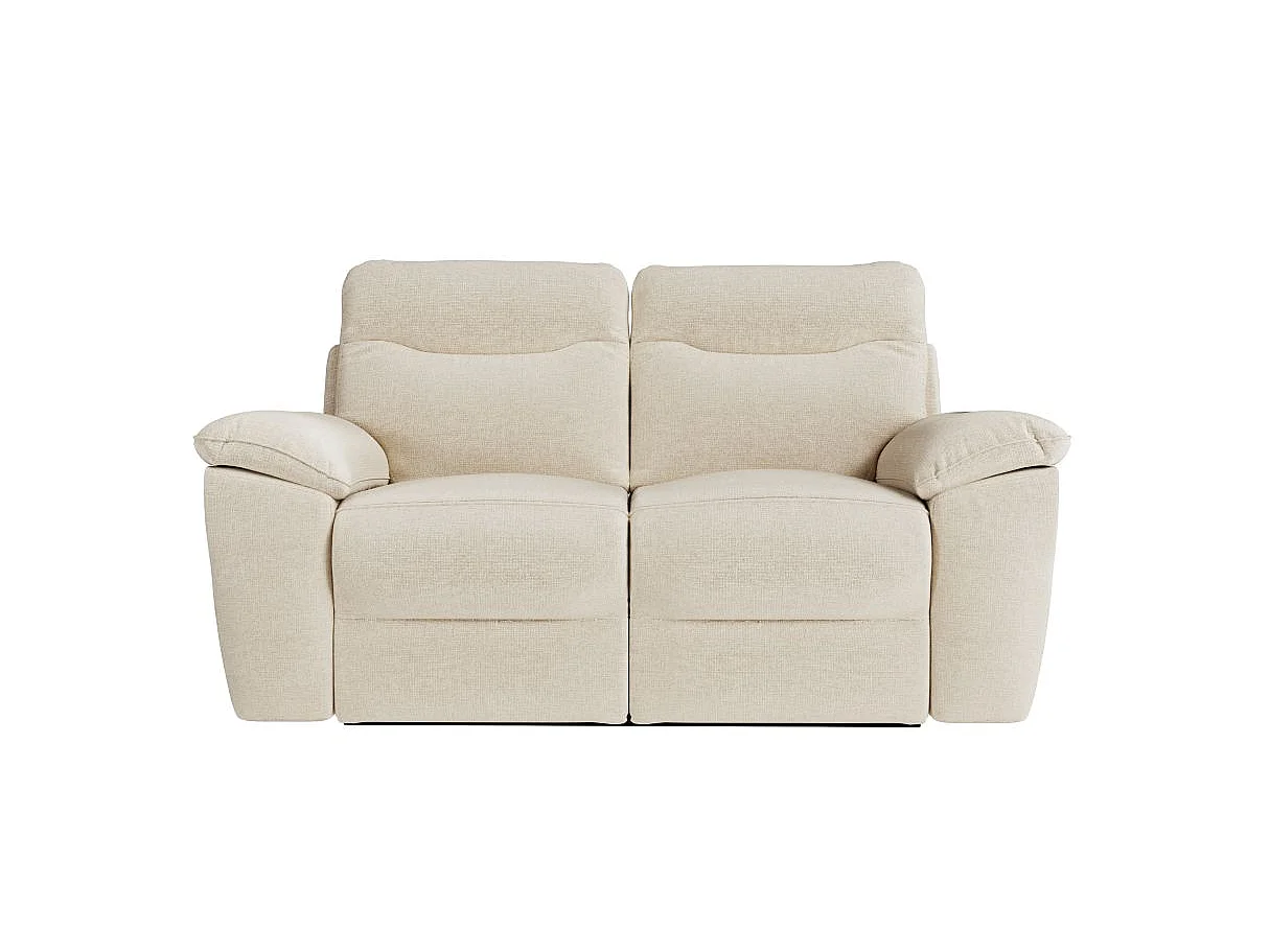 Canapé relax 2 places en tissu beige ROSS 160x100x102 cm