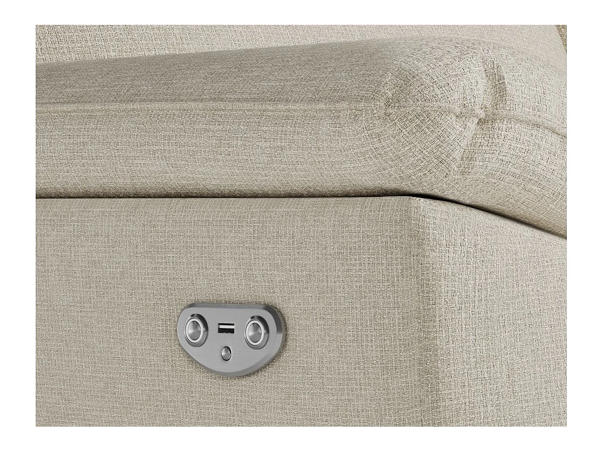 Canapé relax 2 places en tissu beige ROSS 160x100x102 cm