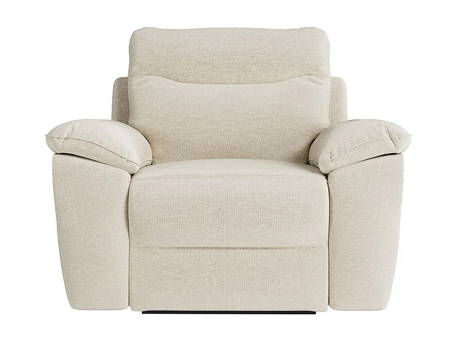 Fauteuil de relaxation électrique Ross en tissu - Beige - L101 x P100 x H102cm - Loungitude