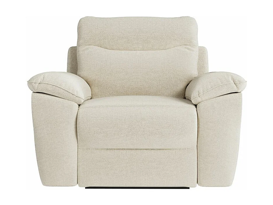 Fauteuil de relaxation manuel Ross en tissu - Beige - L101 x P100 x H102cm - Loungitude