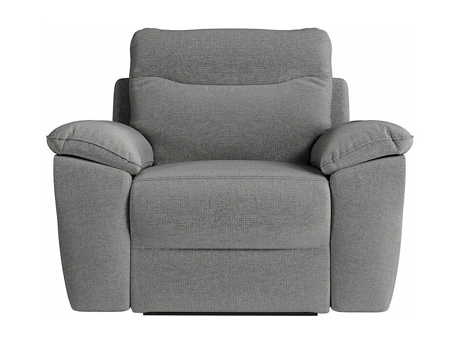 Fauteuil de relaxation manuel Ross en tissu - Gris - L101 x P100 x H102cm - Loungitude