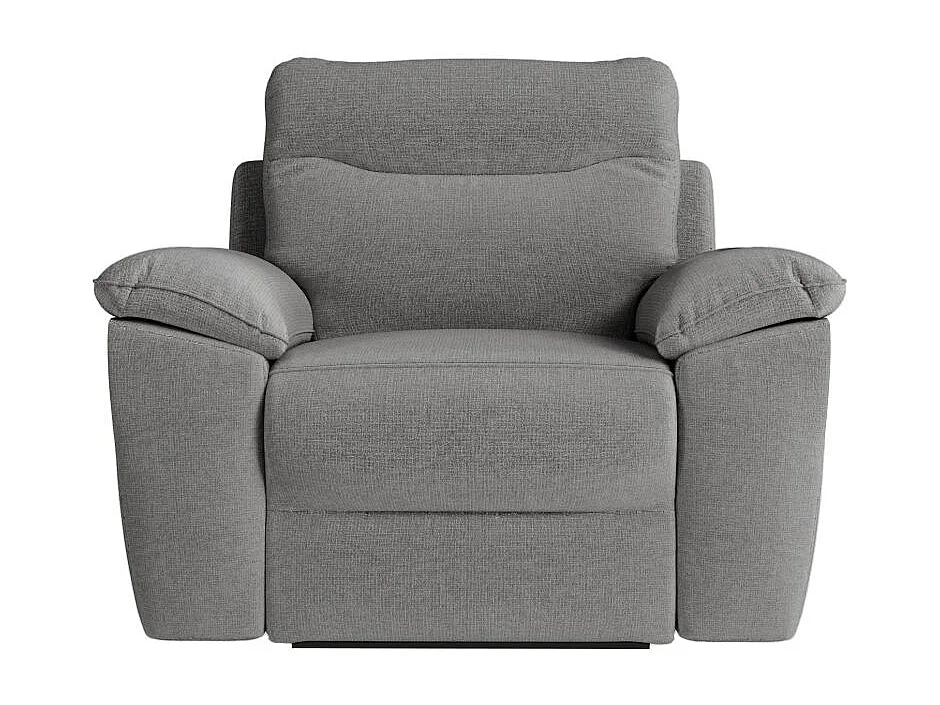 Fauteuil de relaxation électrique Ross en tissu - Gris - L101 x P100 x H102cm - Loungitude