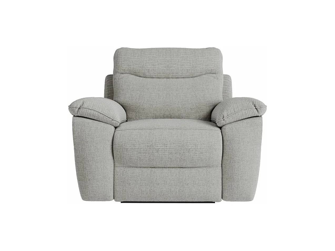 Fauteuil de relaxation électrique Ross en tissu texturé 3D - Gris clair - L101 x P100 x H102cm - Loungitude