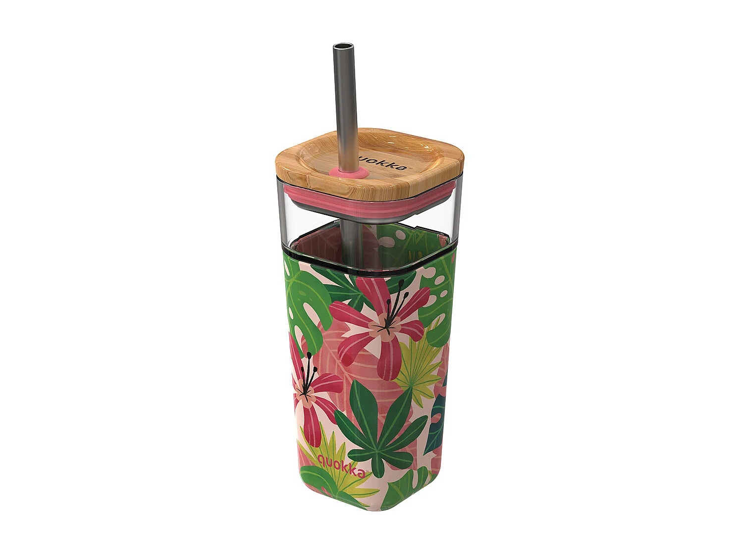 Travel mug Liquid Cube pink jungle 54 cl