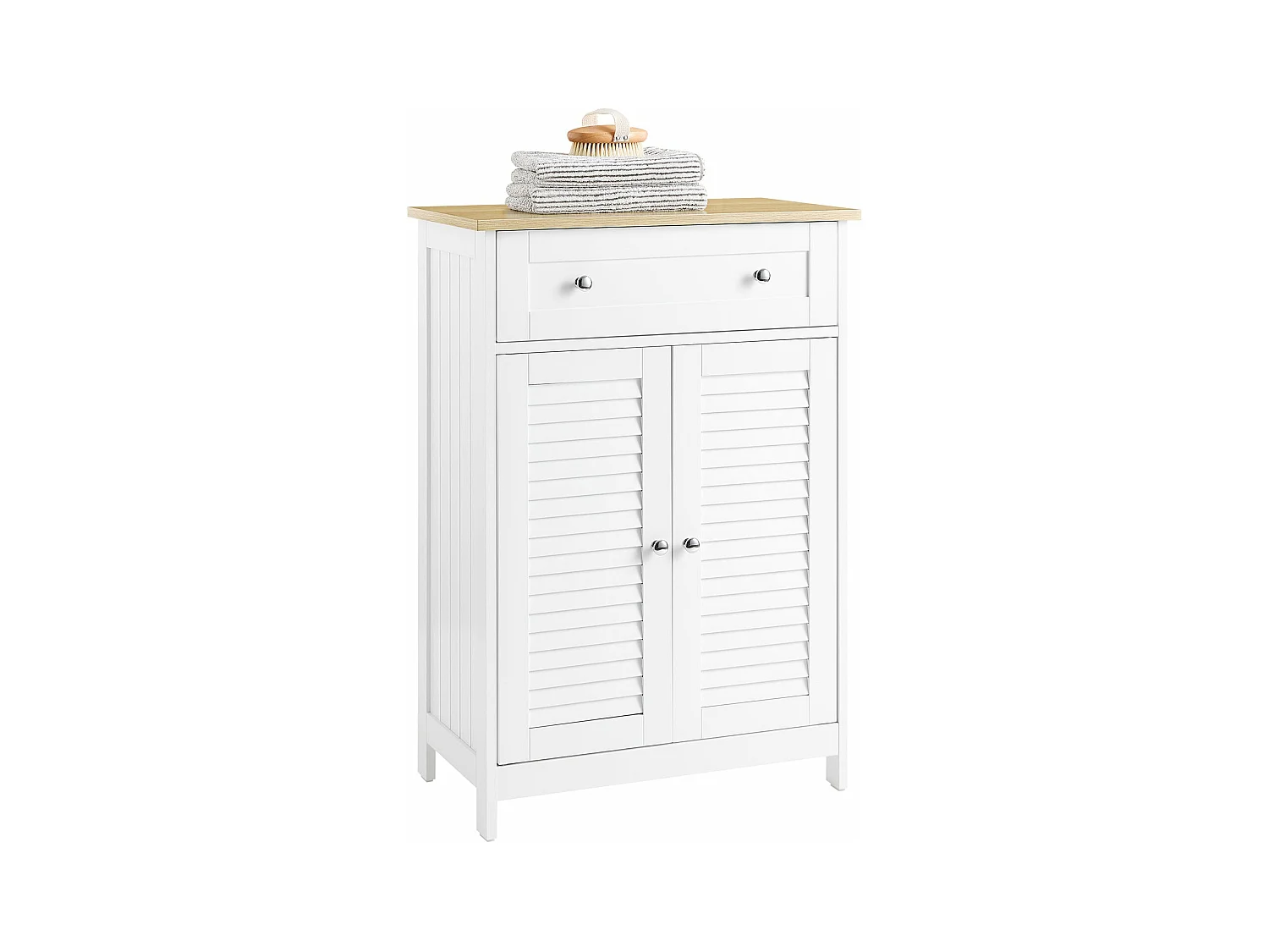 Mueble Auxiliar para Baño Armario FRG238-WN SoBuy ES