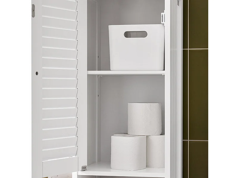 Mueble Columna de Baño Armario para Baño Alto FRG236-WN SoBuy ES