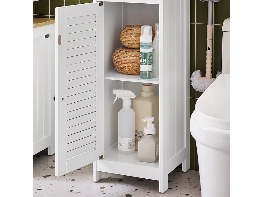 Mueble Columna de Baño Armario para Baño Alto FRG236-WN SoBuy ES