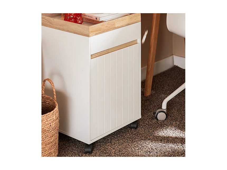 Mesa Auxiliar Mesa de Centro con 1 Puerta ASK03-W SoBuy ES