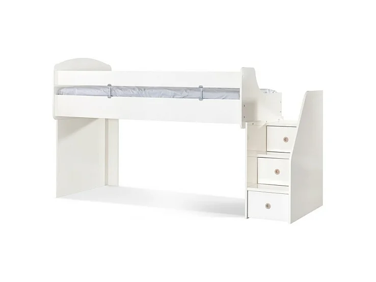 Cama midi blanca 90X200/90/190cm