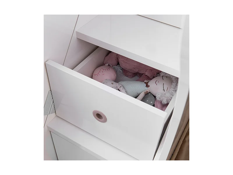 Cama midi blanca 90X200/90/190cm