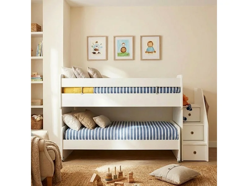 Lit midi blanc 90X200/90/190cm
