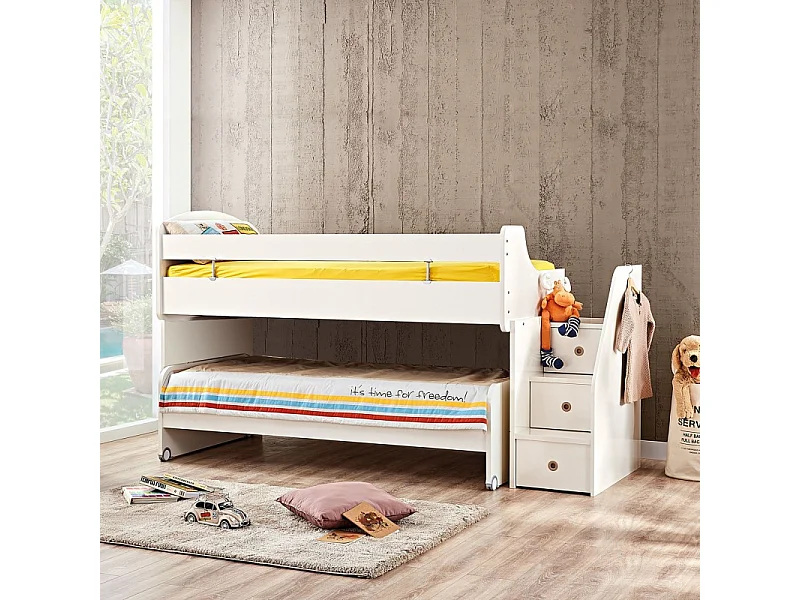 Lit midi blanc 90X200/90/190cm