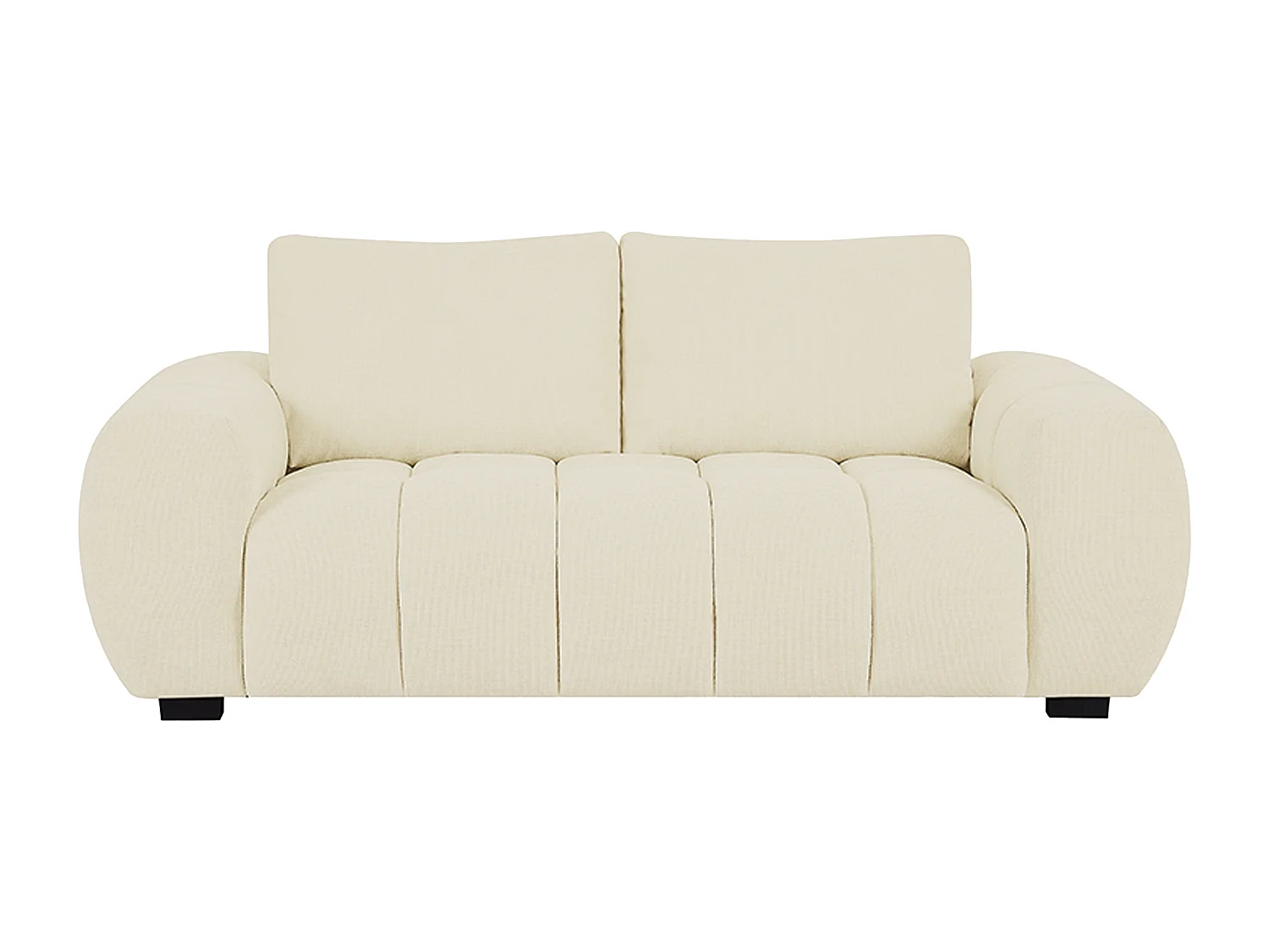 Canapé 2 places et 3 places en tissu texturé beige BERENIA