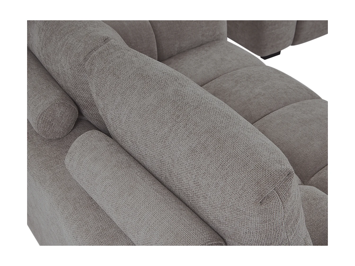 Canapé 2 places et 3 places en tissu gris texturé BERENIA