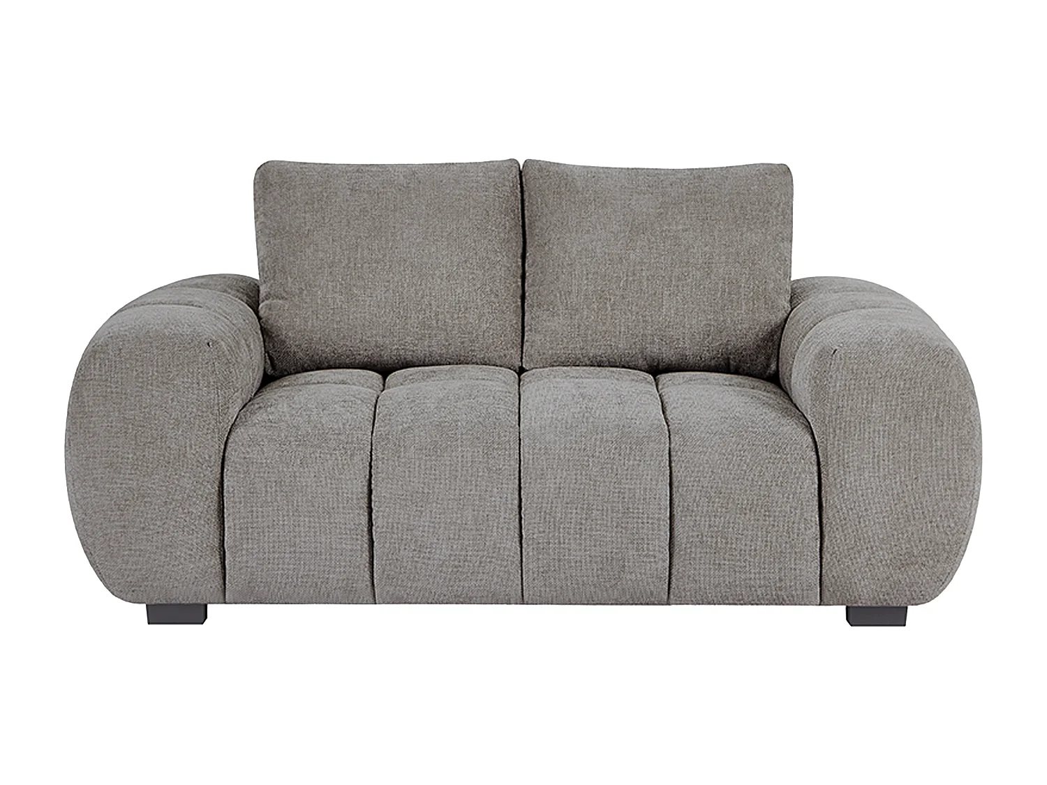 Canapé 2 places et 3 places en tissu gris texturé BERENIA