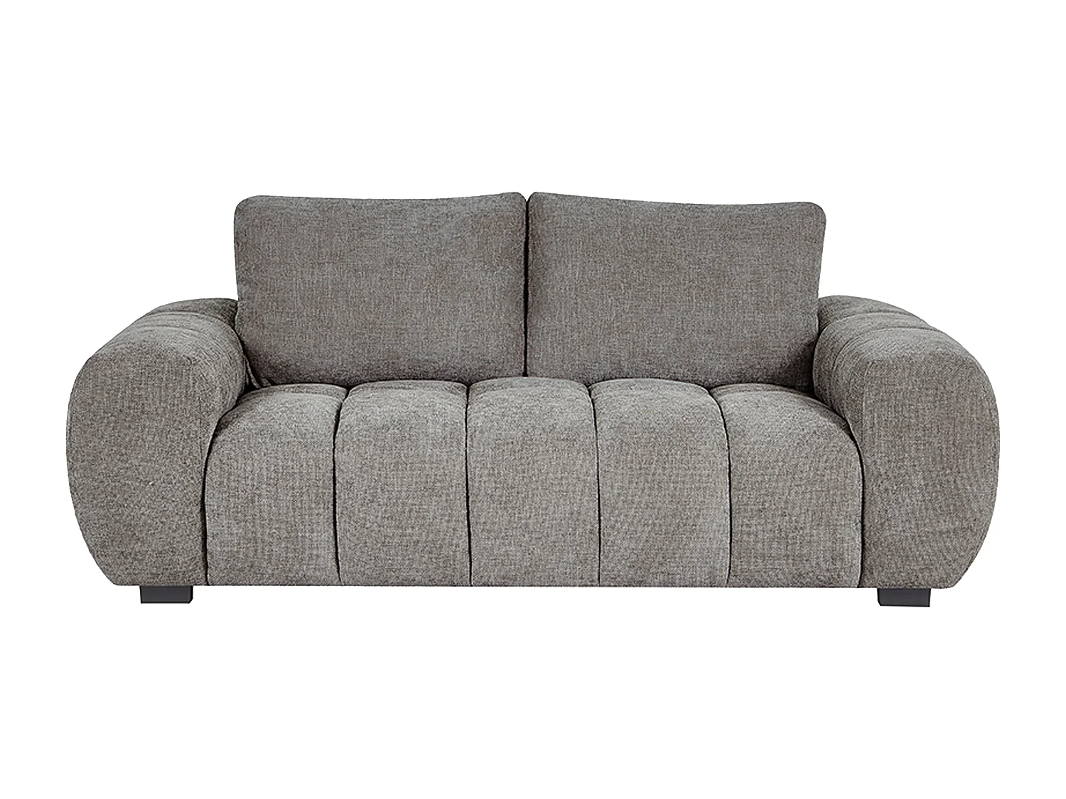 Canapé 2 places et 3 places en tissu gris texturé BERENIA