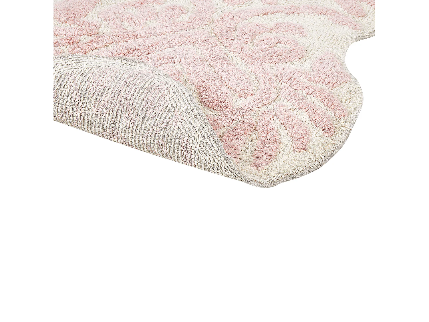 Tappeto da bagno CANBAR 150 x 60 cm Cotone Rosa pastello