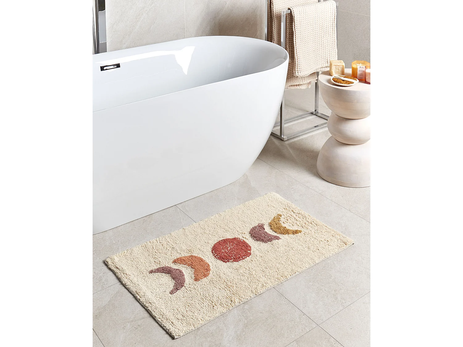Tapis de bain ESME 50 x 80 cm Coton Beige