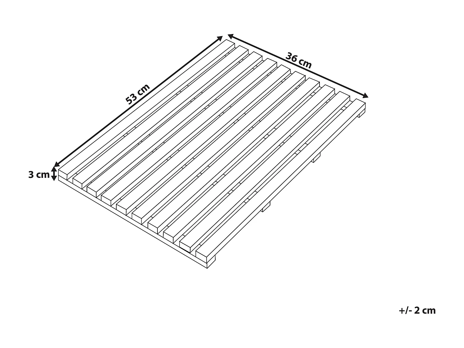 Tapete casa de banho BARTOW 53 x 36 cm Madeira de bambu Castanho claro