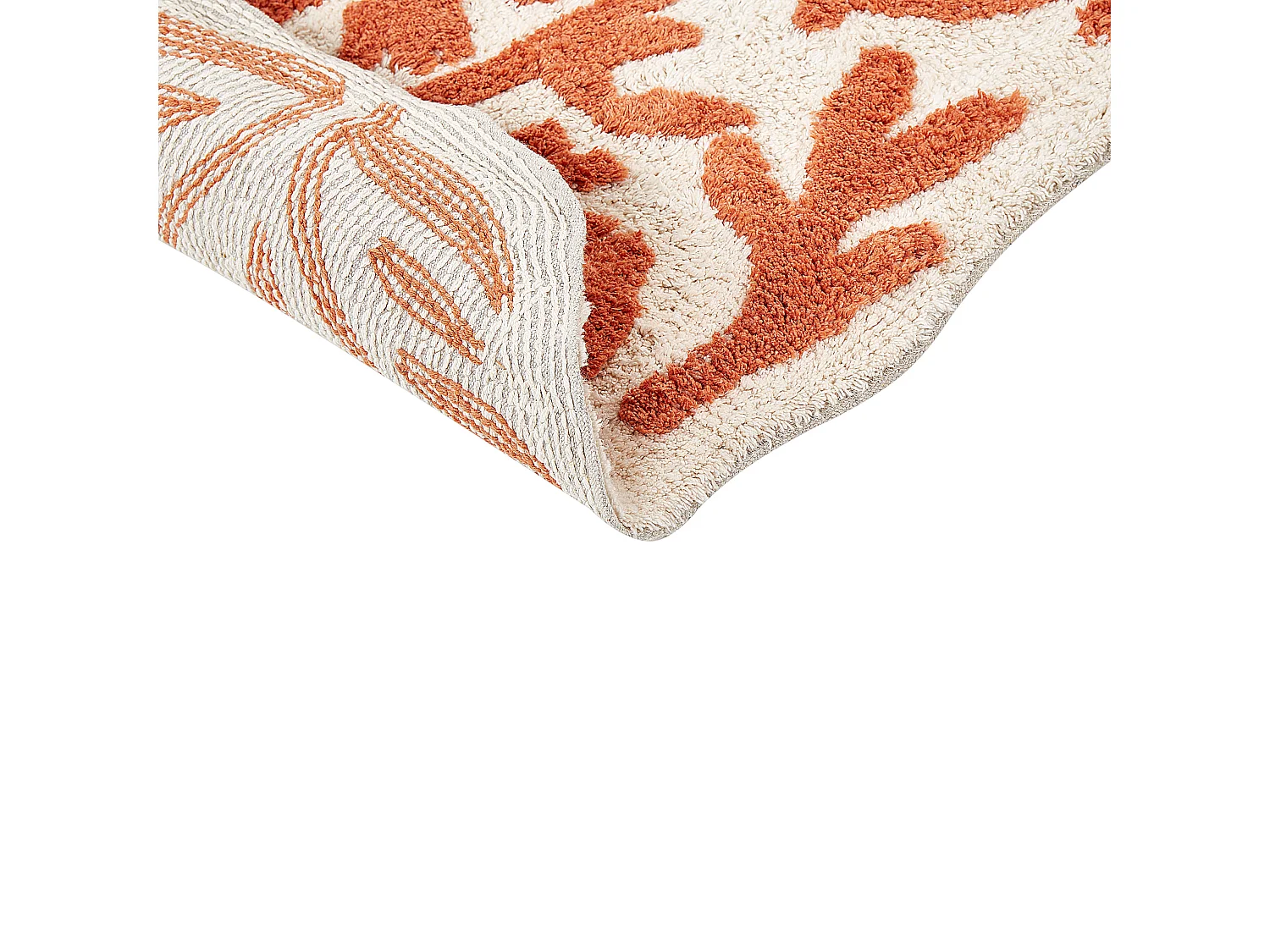 Alfombrilla de baño DERIK 60 x 90 cm Algodón Naranja