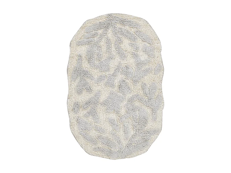 Tapis de bain DERIK Gris clair 60 x 90 cm Coton