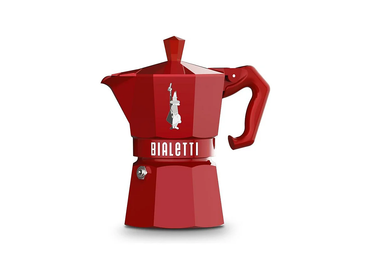 Cafetière Moka Exclusive rouge 3 tasses
